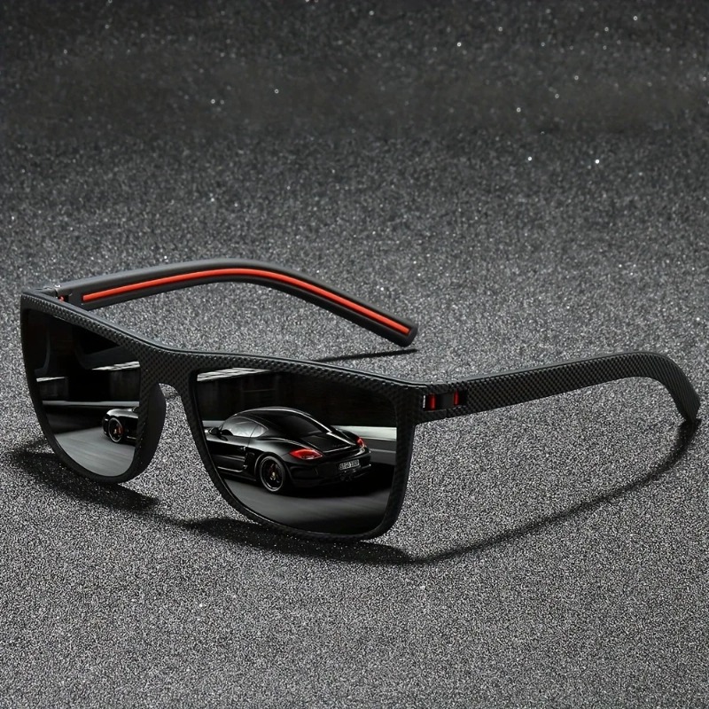 Fishing Sunglasses Polarized - 세련된 빈티지 스타일의 사각형 선글라스, 남성용