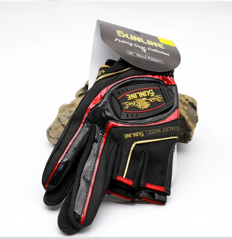 Fishing Gloves - 2023 New Sunline 남성용 가죽 미끄럼