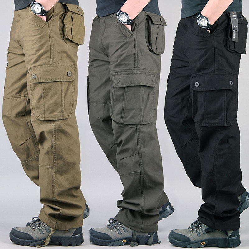 Fishing Pants Waterproof - 남성용 전술 카고 바지, 코튼 작업복,