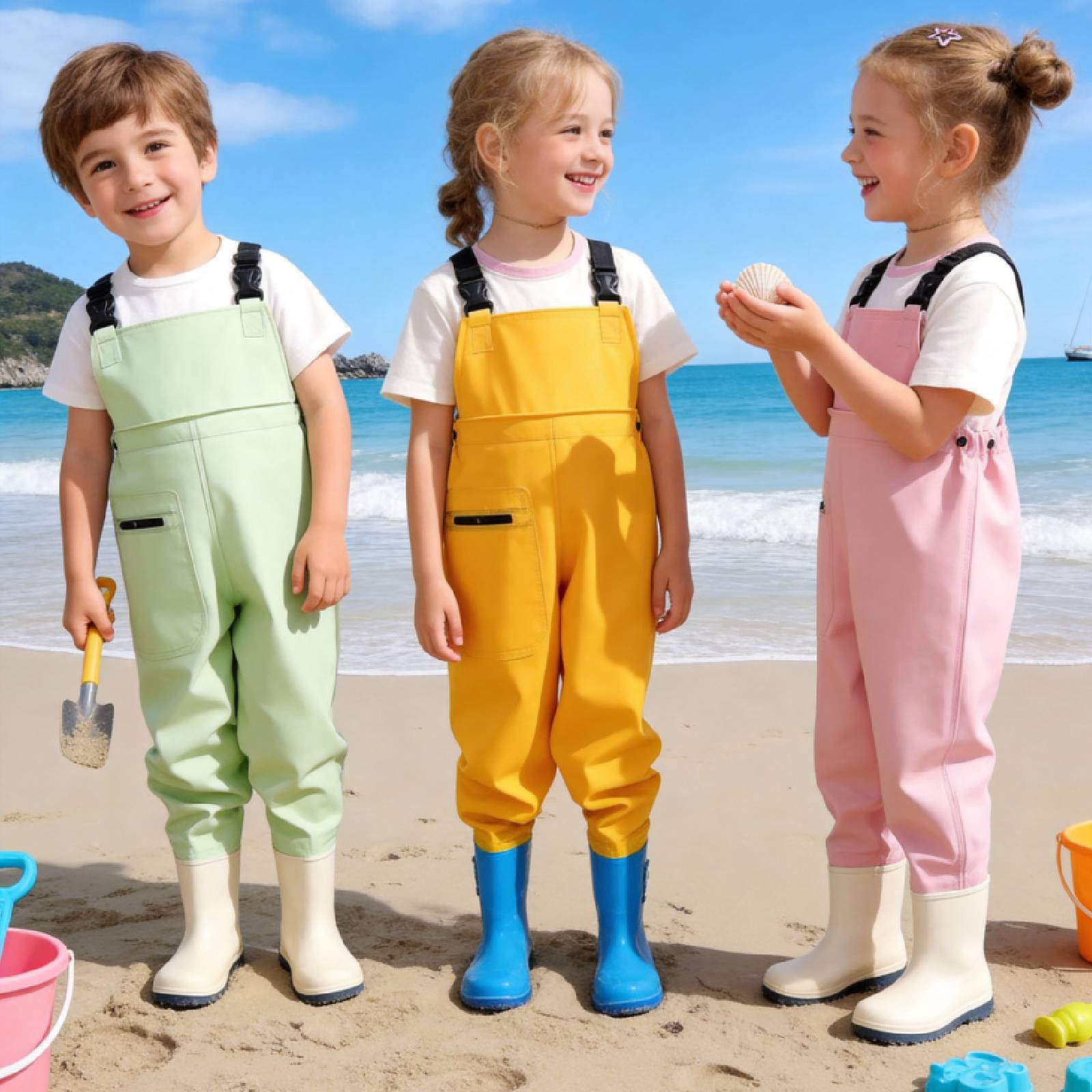 Fishing Pants Waterproof - 어린이용 방수 웨이딩 팬츠 바다 낚시복