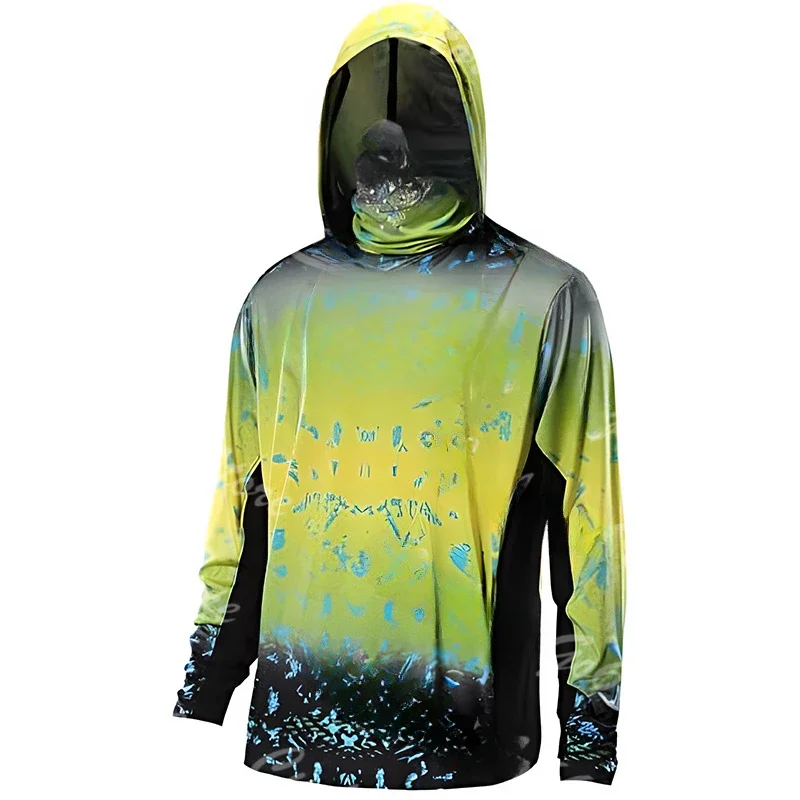 남성용 3D 프린트 후드형 낚시 셔츠, 폴리에스터 소재 - Fishing Shirt Uv Protection 리뷰 및 가격