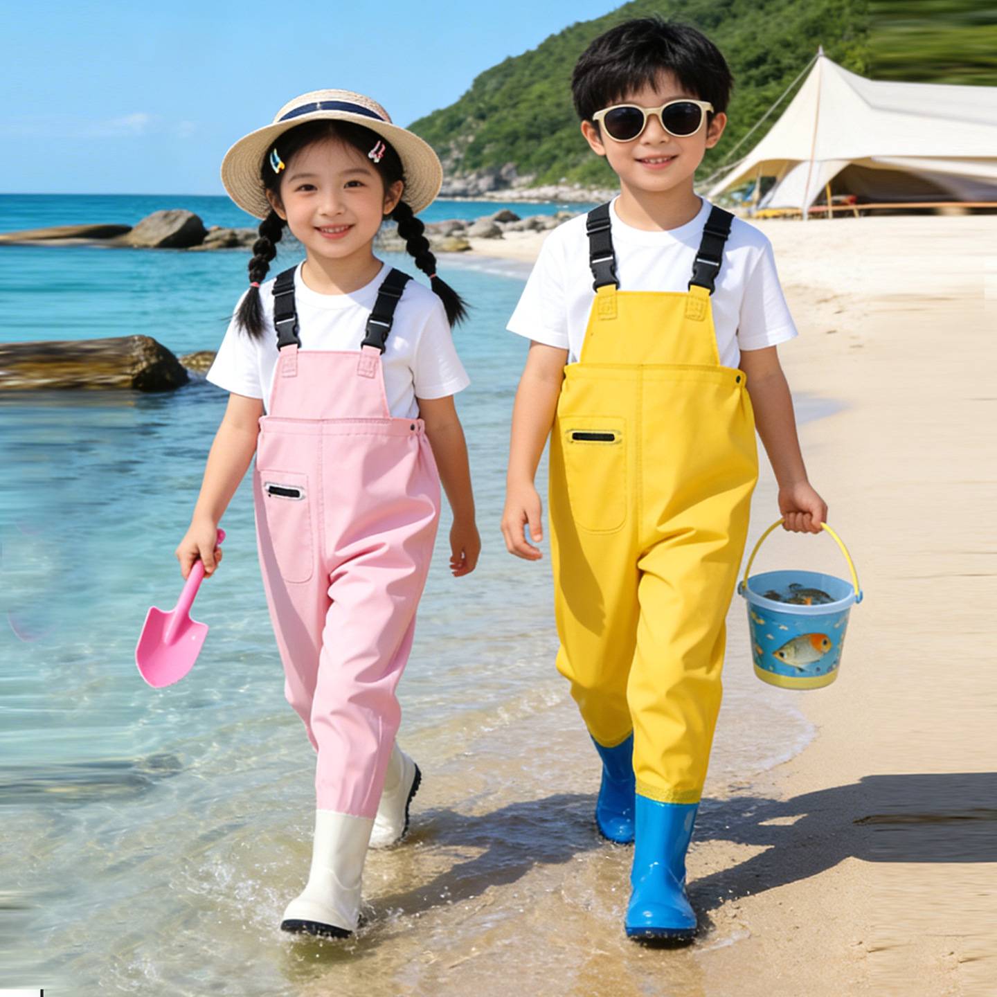 어린이용 방수 웨이딩 팬츠 바다 낚시복 유치원 남아 여 - Fishing Pants Waterproof 리뷰 및 가격