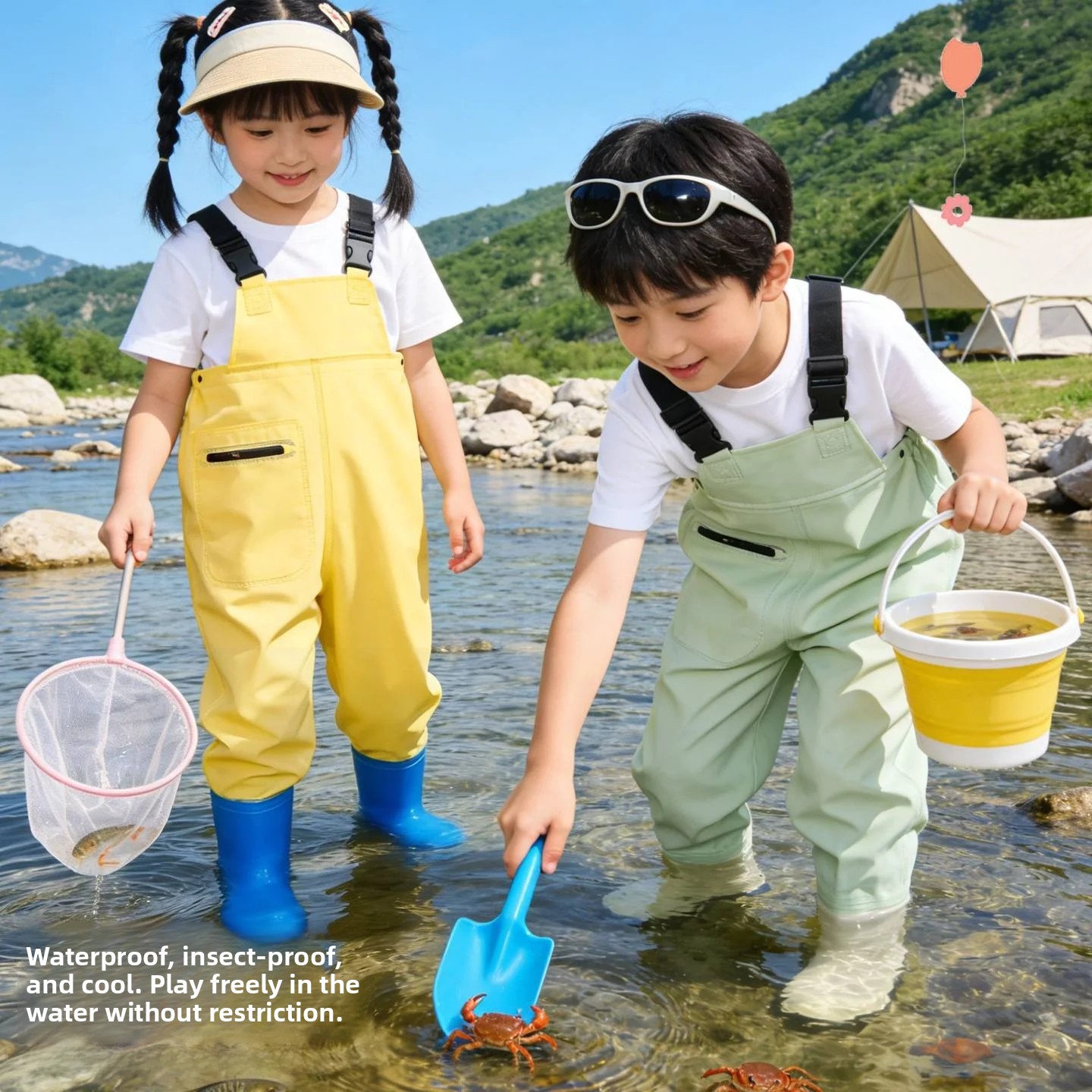 어린이용 방수 웨이딩 팬츠 바다 낚시복 유치원 남아 여 - Fishing Pants Waterproof 리뷰 및 가격